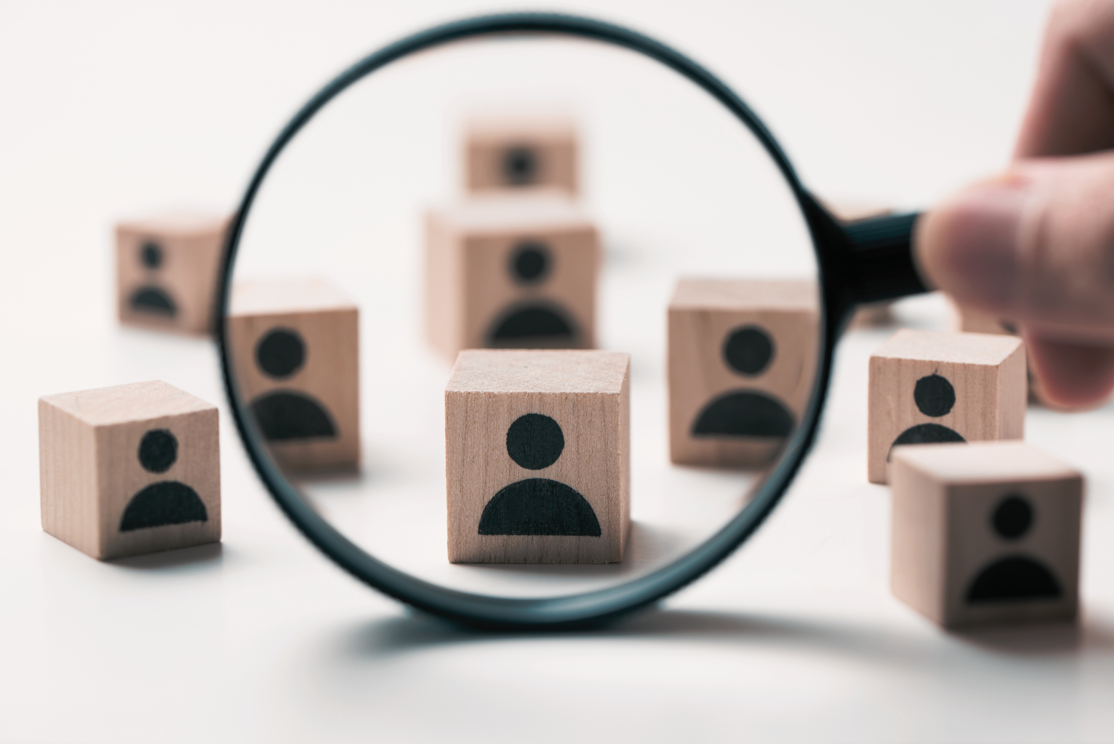 Recruitment concept searching for employee